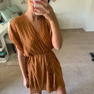 Flowy orange floral tie dress from irenes story